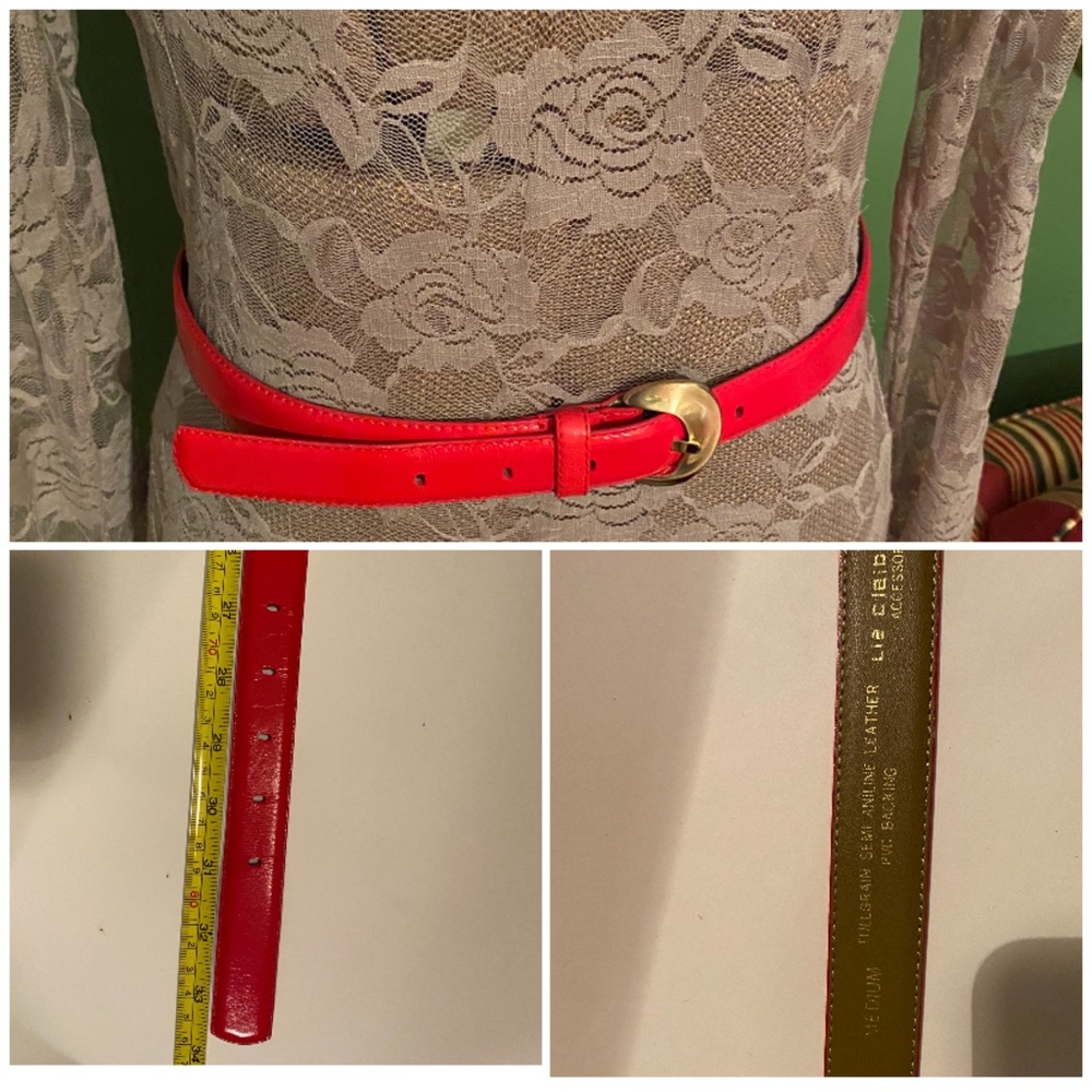 Liz Claiborne red belt M